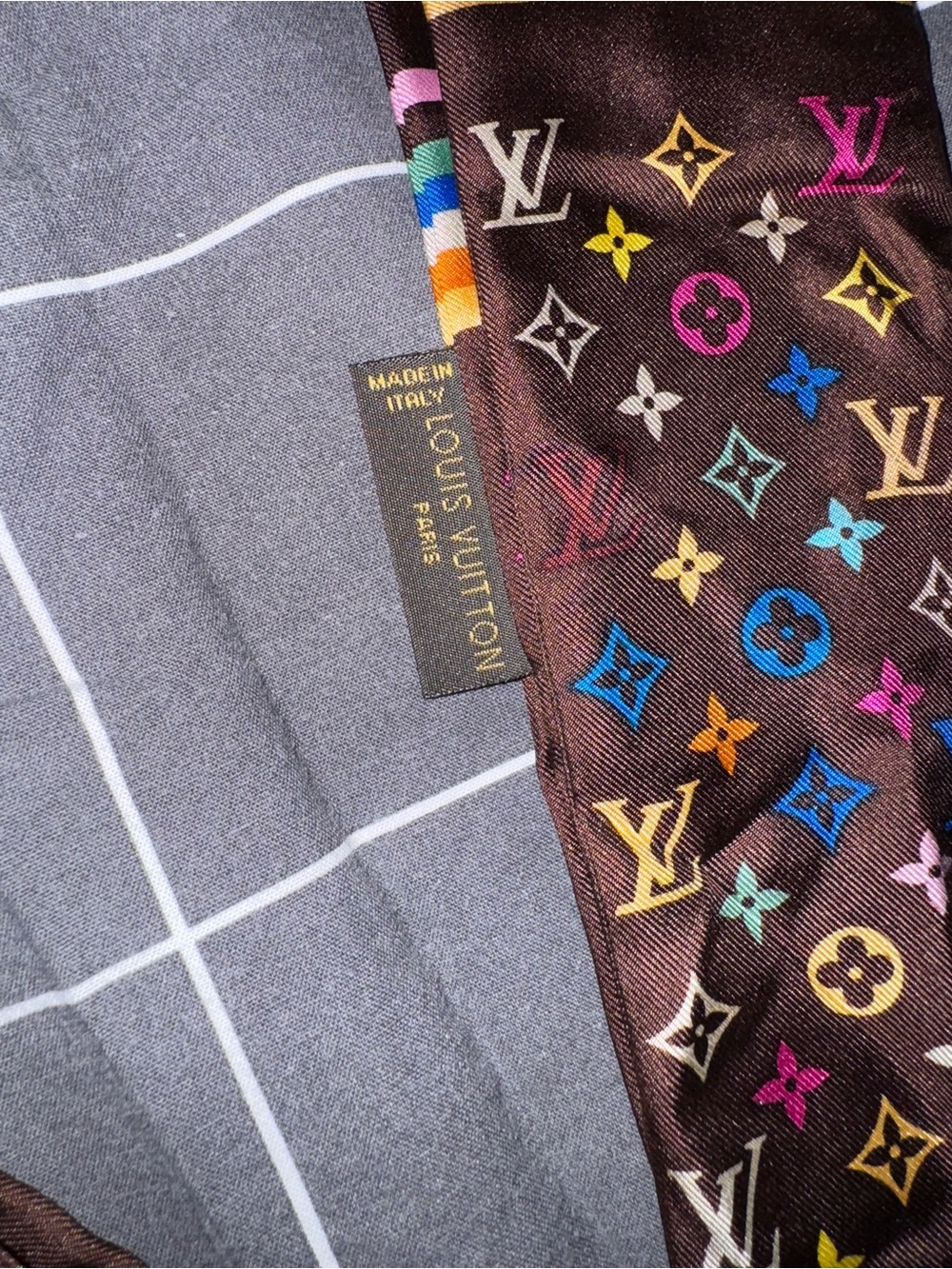 🔥Louis Vuitton x Takashi Murakami Silk Monogram Multicolor Bandeau!🔥 - Picture 3 of 3